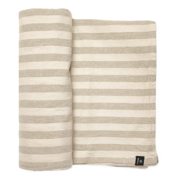 Linen tablecloth green 145x330 Sunshine Khaki - Himla