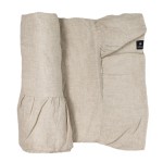 Obrus z falbanką lniany 170x170 Volin Oatmeal - Himla