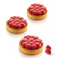 Forma do mini tart silikonowa z ringami Kit Tarte Ring Paradis Ø8 cm, zestaw - Silikomart