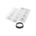 Forma do mini tart Kit Tarte Ring Cocoa Ø7 cm, zestaw - Silikomart