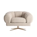 Fotel muszla Elise, poliester off-white - Vical