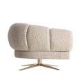 Fotel muszla Elise, poliester off-white - Vical