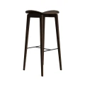 Designerski wysoki hoker stołek barowy drewniany NY11 75 drewno dębowe Dark Smoked NORR11