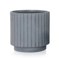 Donica okrągła z włókna ceramicznego Ø 45 cm, szara - Polnix