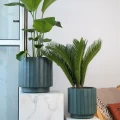 Donica okrągła z włókna ceramicznego Ø 36 cm, zielona - Polnix