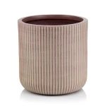 Donica z włókna ceramicznego Ø 37 cm, brązowa - Polnix