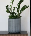 Donica z włókna ceramicznego Ø 37 cm, szara - Polnix