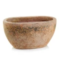 Podłużna donica ogrodowa ceramiczna 48x25 cm, brąz - Polnix