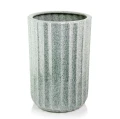 Wysoka donica do salonu z wypukłym wzorem, miętowy terrazzo 47 cm - Polnix