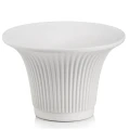 Ryflowana osłonka na doniczkę w kształcie kielicha Ø 24 cm - Polnix