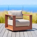 Fotel ogrodowy obrotowy Allure Beige Mahogany - Hesperide