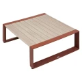 Niski stolik ogrodowy Allure 97x97x36 cm, Beige Mahogany - Hesperide