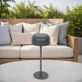 Lampa solarna stołowa Bolty 30 cm z aluminium, grafit - Hesperide