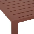 Mały stolik ogrodowy aluminiowy 38 x 38 cm Evasion, Mahogany - Hesperide
