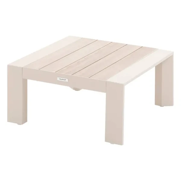 Niski stolik ogrodowy aluminiowy 67x67 Evasion, Clay Linen - Hesperide