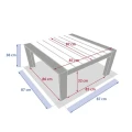 Niski stolik ogrodowy aluminiowy 87x87 Evasion, Clay Linen - Hesperide