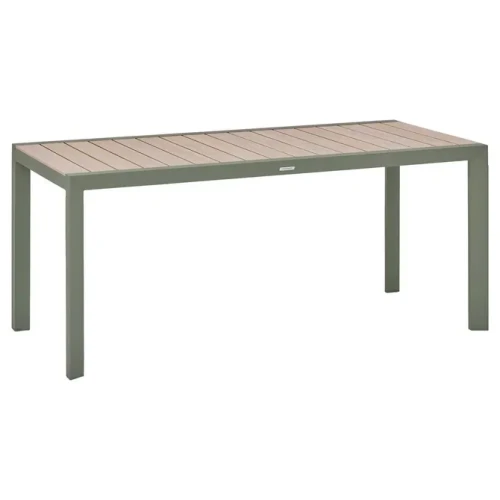 Stół ogrodowy na 6 osób aluminiowy 169,5 x 80 cm Evasion, Laurel green Linen - Hesperide