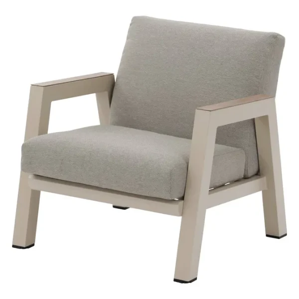 Fotel na taras aluminiowy Axiome, Clay beżowy - Hesperide