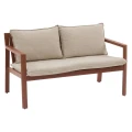 Zestaw mebli ogrodowych Flovia 4-osobowy z aluminium i texaline, Mahogany - Hesperide