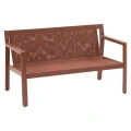 Zestaw mebli ogrodowych Flovia 4-osobowy z aluminium i texaline, Mahogany - Hesperide