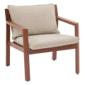 Zestaw mebli ogrodowych Flovia 4-osobowy z aluminium i texaline, Mahogany - Hesperide