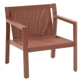 Zestaw mebli ogrodowych Flovia 4-osobowy z aluminium i texaline, Mahogany - Hesperide