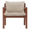 Zestaw mebli ogrodowych Flovia 4-osobowy z aluminium i texaline, Mahogany - Hesperide