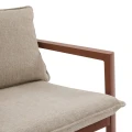 Zestaw mebli ogrodowych Flovia 4-osobowy z aluminium i texaline, Mahogany - Hesperide