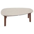 Zestaw mebli ogrodowych Flovia 4-osobowy z aluminium i texaline, Mahogany - Hesperide
