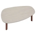 Zestaw mebli ogrodowych Flovia 4-osobowy z aluminium i texaline, Mahogany - Hesperide