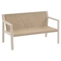 Zestaw mebli ogrodowych Flovia 4-osobowy z aluminium i texaline, Clay - Hesperide