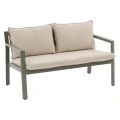 Zestaw mebli ogrodowych Flovia 4-osobowy z aluminium i texaline, Laurel green - Hesperide
