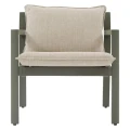 Zestaw mebli ogrodowych Flovia 4-osobowy z aluminium i texaline, Laurel green - Hesperide