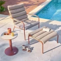 Fotel na balkon Solani z podnóżkiem, Mahogany - Hesperide