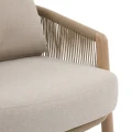 Wygodny fotel na balkon i do ogrodu Nelora z aluminium i plecionki - Hesperide