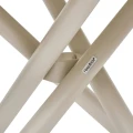 Stół ogrodowy okrągły 4-osobowy Nebullia z aluminium 105 cm, Clay beżowy - Hesperide