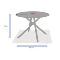 Stół ogrodowy okrągły 4-osobowy Nebullia z aluminium 105 cm, Clay beżowy - Hesperide