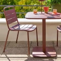 Stolik ogrodowy stalowy Alegoria 70x70, Mahogany - Hesperide