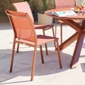 Krzesło ogrodowe sztaplowane Essentia, Mahogany - Hesperide