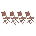 Krzesła ogrodowe składane Essentia, 4 szt, Mahogany - Hesperide