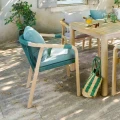 Krzesło ogrodowe drewniane Papouasie Olive Green - Hesperide