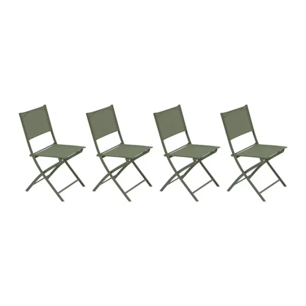 Krzesła składane ogrodowe Modula, 4 szt, Laurel Green - Hesperide