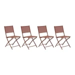 Krzesła składane ogrodowe Modula, 4 szt, Mahogany - Hesperide