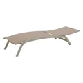 Leżak ogrodowy na kółkach Bonao, Linen Clay - Hesperide