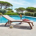 Leżak ogrodowy na kółkach Bonao, Linen Mahogany - Hesperide