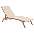 Leżak ogrodowy na kółkach Bonao, Linen Mahogany - Hesperide