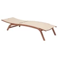 Leżak ogrodowy na kółkach Bonao, Linen Mahogany - Hesperide