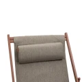 Leżak balkonowy Lunivia, aluminiowy składany lekki, Mahogany - Hesperide