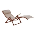 Leżak ogrodowy składany Decima, Linen Mahogany - Hesperide