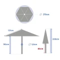 Parasol ogrodowy, Soya 2.7m okrągły odchylany, Olive green zielony - Hesperide